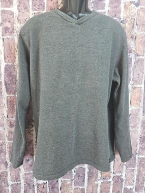 Polo Ralph Lauren Mens Olive Green V-Neck Sweater Large